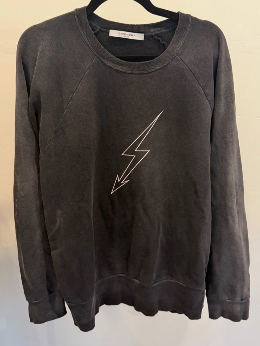 Givenchy Lightning Bolt Crewneck Sweatshirt XXL Black